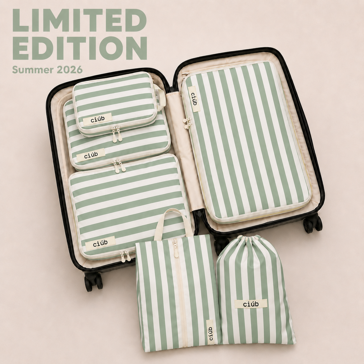 Stripe Compression Packing Cubes