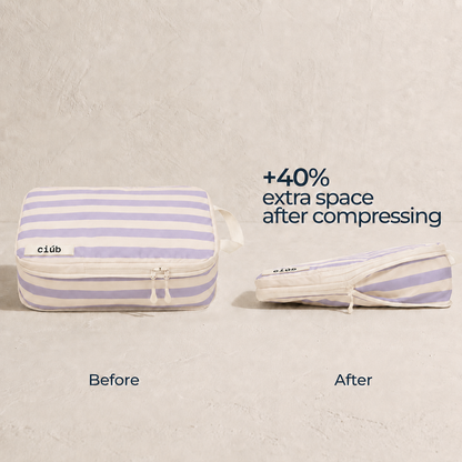 Stripe Compression Packing Cubes