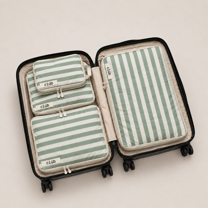 Stripe Compression Packing Cubes