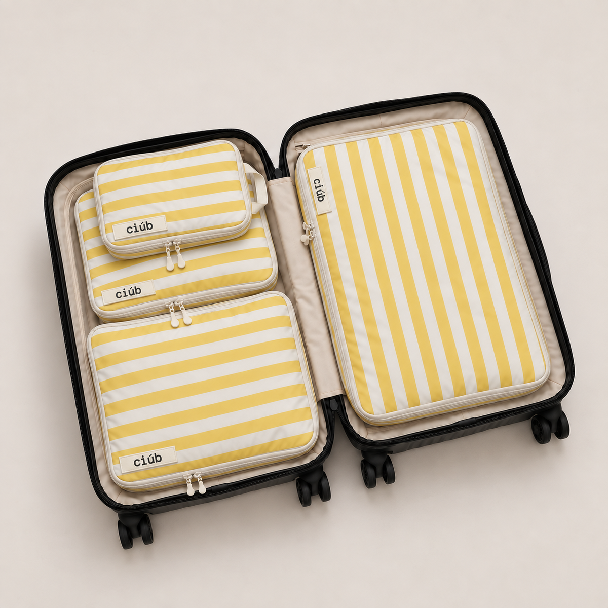 Stripe Compression Packing Cubes