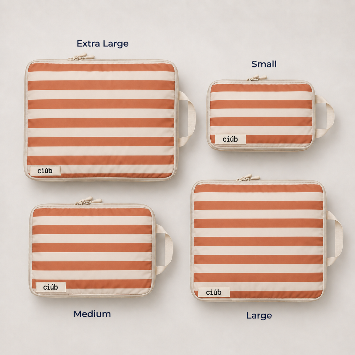 Stripe Compression Packing Cubes