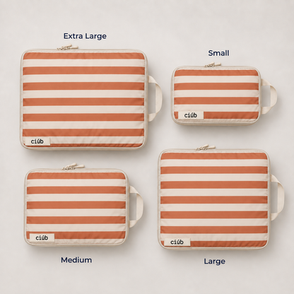 Stripe Compression Packing Cubes