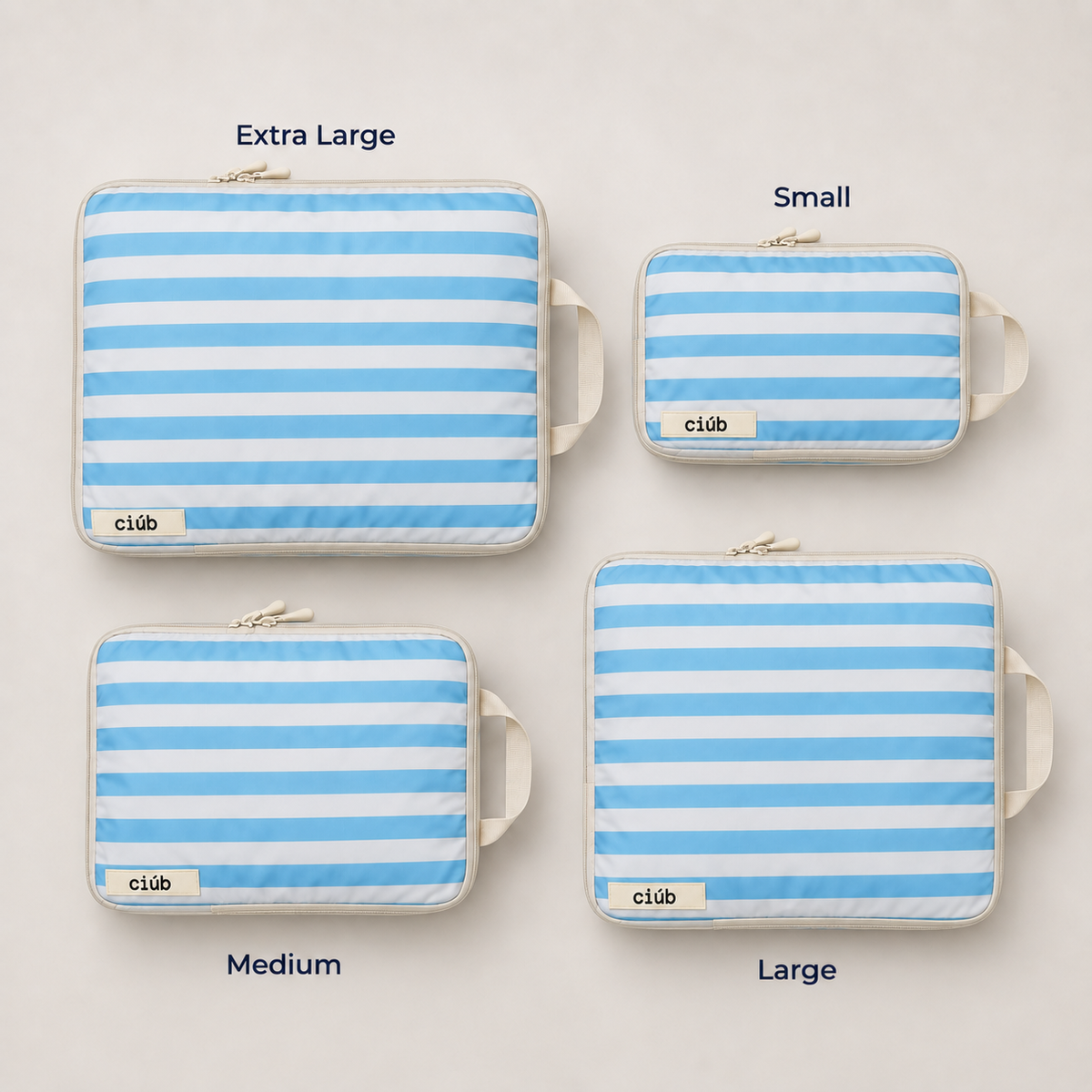 Stripe Compression Packing Cubes