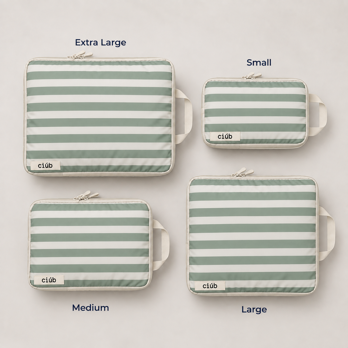 Stripe Compression Packing Cubes