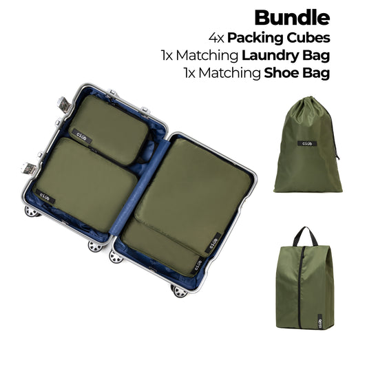 Bundle: 4-Pack+1x Laundry & Shoe Bag