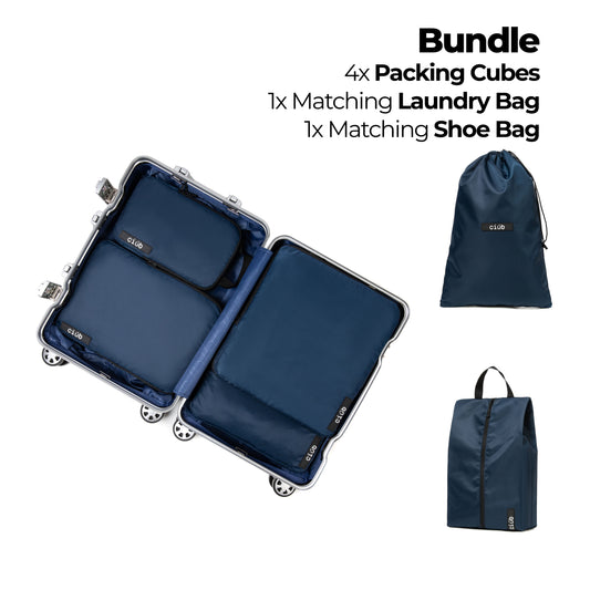 Bundle: 4-Pack+1x Laundry & Shoe Bag