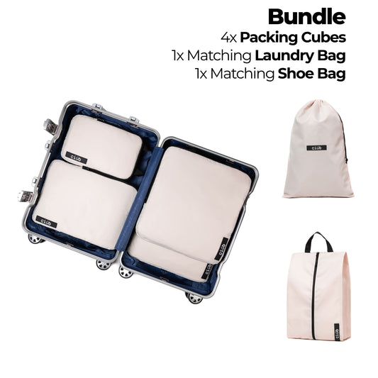Bundle: 4-Pack+1x Laundry & Shoe Bag