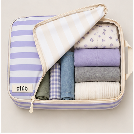 Stripe Compression Packing Cubes